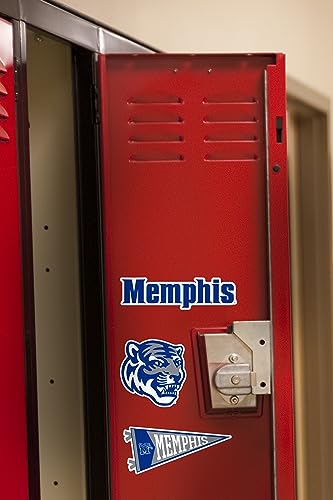 Image of University of Memphis 8ct Vinyl Large Deluxe Stickers Variety Pack - Laptop, Water Bottle, Scrapbooking, Tablet, Skateboard, Indoor /Outdoor - Set of 8