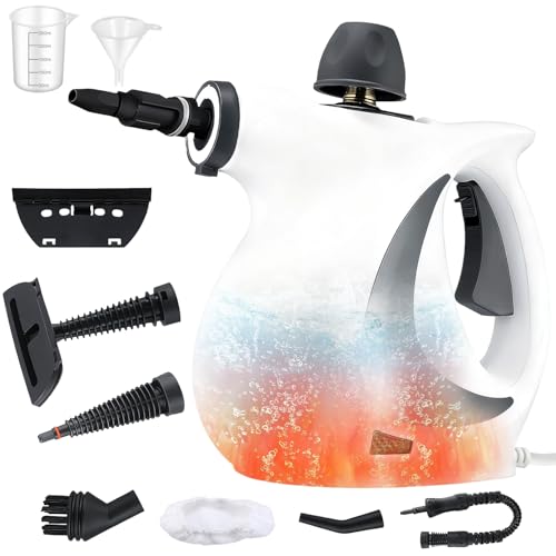 Handheld Steam Cleaner, Multi-Purpose High-Pressure Steam Cleaner, 9-Piece Accessory Set for Home, Kitchen, Upholstery & Car Detailing, Steamer for Cleaning, Fast Heating