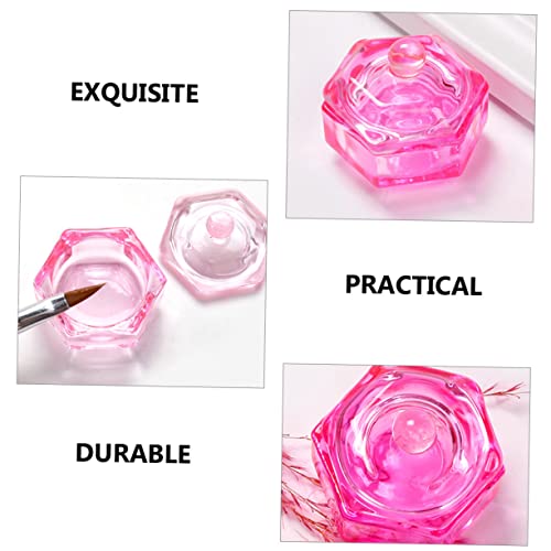 2 piezas cuencos de vidrio para monómero uñas acrílicas miniatura 2