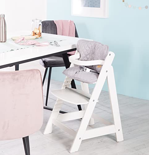 roba Sitzverkleinerer roba Style - Sitzkissen 2-teilig für alle Sit Up Hochstühle - Sitzpolster für Babyhochstuhl in Grau – Ansicht 2