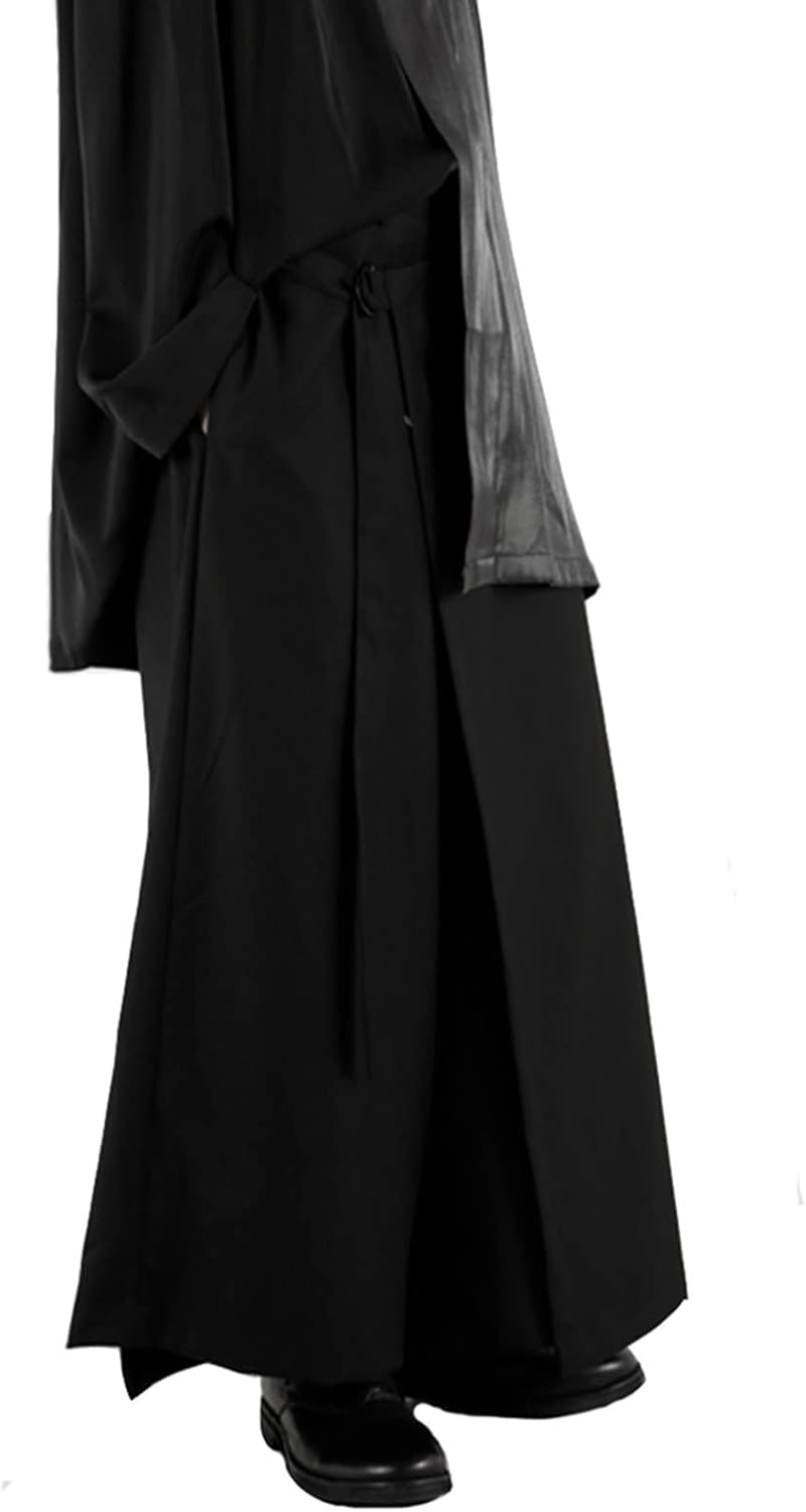 AITFINEISM Men's Casual Skirt Pants Loose Wide Leg Harem Pant Japanese Harajuku Kimono Trousers - Image 2