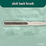 EcoTools Slick Back Hairbrush, Small Brush For The Perfect Ponytail Or Bun, Tease, Smooth, & Style Hair, Tame Frizz & Flyaways, Renewable Bamboo Handle & Vegan Boar Bristles, Cruelty-Free, 1 Count - Image 2