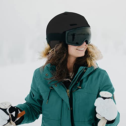 Retrospec Zephyr Ski & Snowboard Helmet For Adults - Adjustable With 9 Vents - Abs Shell & Eps Foam - Matte Black - Medium 55.5-59Cm #TOP5