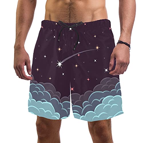 Short de bain pour homme élégant motif Star Clouds avec des finitions de qualité
