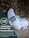 Juclise Laufsocken Kompressions Wandern Bambus Coolmax Anti-Blasen running hiking Sport Gym fahrrad funktionssocken Weiß 38-42