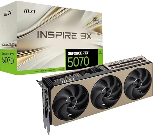 MSI GeForce RTX 5070 12G Inspire 3X OC Graphics Card - RTX 5070 G...