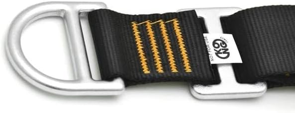 Taka Adjustable Webbing Strap, Heavy Duty Polyester Positioning Lanyard with Carbon Steel Anchor Rings and Adjustment Buckle, 44 mm Safety Strap for Anchoring and Work Positioning, EN 795 B Certified