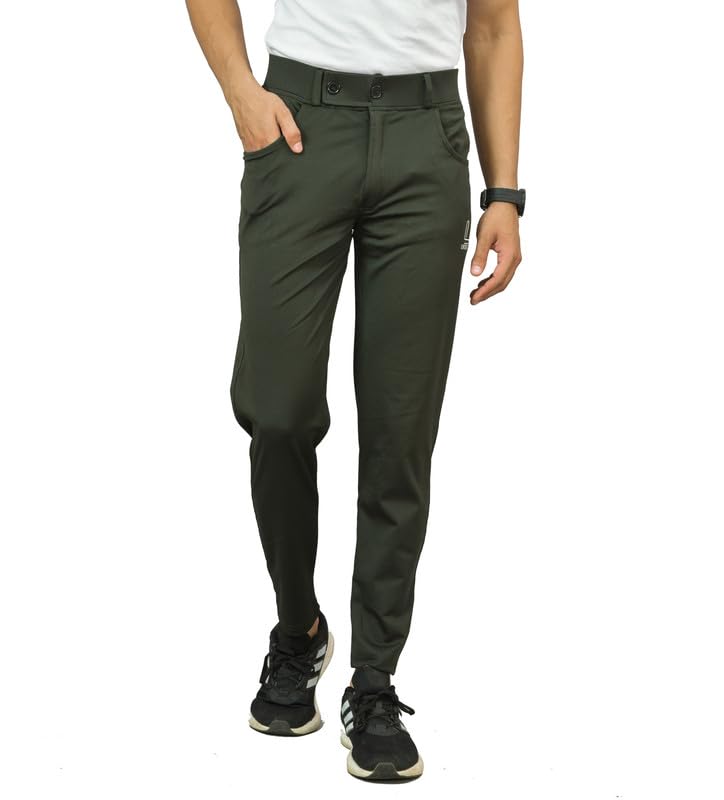 UNDERLOOP Stylish Men Slim Fit Lycra Blend Trousers Pajamas for Gym, Yoga and Running A Perfect Style for Indoor and Outdoor.