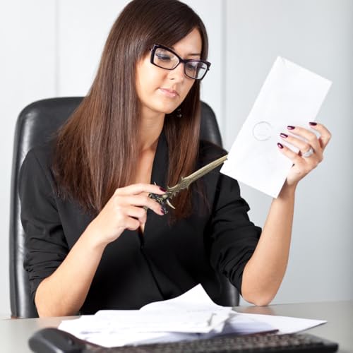 FEMONGY brieföffner schwert Skelett-Schafskopf brieföffner edel, brieföffner, brieföffner lustig, letter opener, geeignet zum Öffnen von Briefen, Sammeln, Schmücken