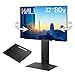 WALL【 グッドデザイン賞受賞 】 V3 SW テレビスタンド + 棚板レギュラーサイズ付き セット 首振り 特許取得済み 3Dベース 壁掛け風 ロータイプ サテンブラック 耐震 震度7対応 高さ5段階調整 32~80インチ対応 黒 ブラック 取り外し可能 棚付き サウンドバー対応 スピーカー置き 自立 壁寄せ テレビ台 穴開けない 工事不要 おしゃれ EQUALS イコールズ ウォール