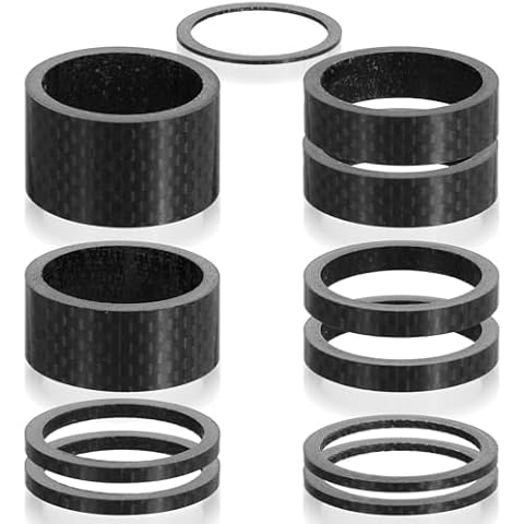 LLOUSSAK 11 Pcs Carbon Fiber Headset Spacers Cover