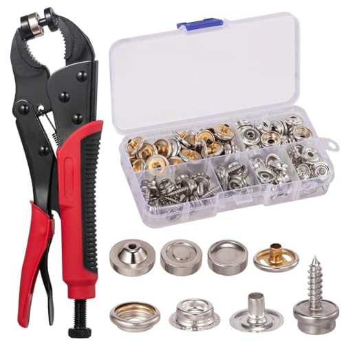 Outil de Fixation à Pression Robuste avec Kit Boutons pour Tissu Épais et Bricolage - 2