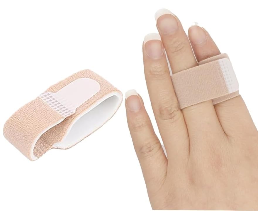 Alexvyan 1 Pcs Broken Toe & Finger Separator Wrap Hammer , 2 Finger's Jointer & Straightener, Cushioned Bandages Toe's Splint Wraps Separator for Broken Injured Finger Fabric Corrector Pain Relief Overlap Cushioned Corrector Crooked & Overlapping Toes-image-15
