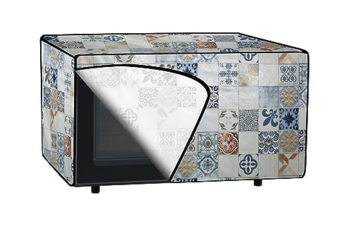 Image of The Furnishing Tree PVC Waterproof Microwave Oven Cover Compatible for Morphy Richards 23 L Convection 23MCG Mosaic Pattern Cream