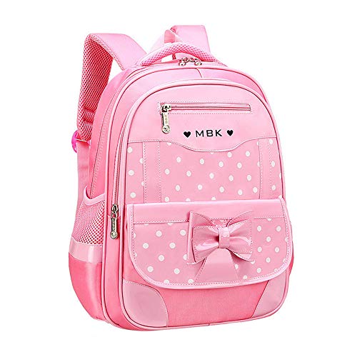 LANSHIYA Princess Bow Girls Backpack Elementary School Bag Kids School Travel Bag