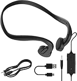 【有線骨伝導イヤホンの特徴と機能】耳をふさがずに使用できるのが魅力のアイテムです。 １:テレワークやウオーキング、ゲーム、動画、音楽鑑賞、などに最適 ２：耳をふさがずに聞けるので、周囲の音も聞きながら聞けること。周りの音が騒がしくても、骨を通して音がきちんと聞こえます。そして、鼓膜をふるわせずに聞けるので、長時間使用しても耳が疲れにくく、耳をふさがないので圧迫感を感じません。本代約24g(リモコン除く) 【リモコンの使用】音楽の再生・停止・音量調整・選曲や骨伝導振動のON/OFFが可能なりリモコ...