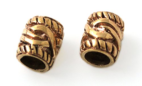 Bronze Norse Nordic Viking Celtic Beard Beads Ring, Dwarven Dreadlock Pirate Medieval Hair Beads, Pagan Jewelry2