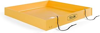 Yellow Safety®: 4ft x 4ft x 6in Yellow - Secondary Containment Berm, Thick PVC; Oil Spill, Lab Spill and Mining Spill, Concrete Spill