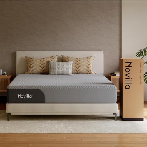 Image of Novilla #1USA Ortho Mattress - Gel Memory Foam for Cooling Comfort, Targeted Pressure Relief for Back Pain, Breathable Washable Cover, 10 Year Warranty (Queen 6 inch (78 x 60 x 6), 7-Zone Ortho)
