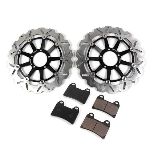 Rotors disque frein avant ventilés avec plaquettes pour Monster 1100 S et 848