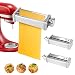 Produktbild Nudelaufsatz Set für KVC/KVL Kenwood Küchenmaschine Nudelmaschine,3 in 1 Nudelvorsatz aus Edelstahl, inklusive Nudelblattwalze Spaghettischneider und Fettuccinischneider Nudelmaschine für Kenwood