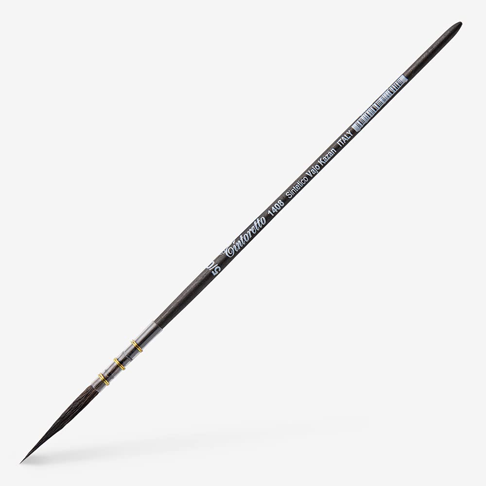 Tintoretto Pennello Sintetico Acquerello Serie 1408 Liner 5/0, Creato con Acquerellista Italiano Felice Feltracco