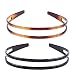 Set of 2 Women Hard Plastic Headband Hair Hoop Black and Brown High-grade Headwear Hairband (Style F#)