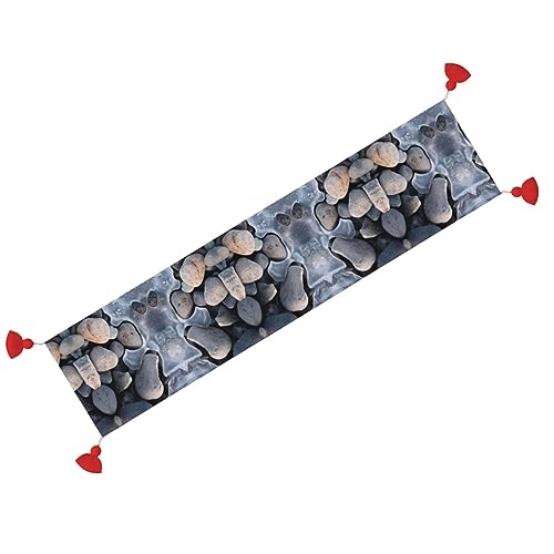 Chemin de table macramé avec pompons faits main pour décoration bohème chic