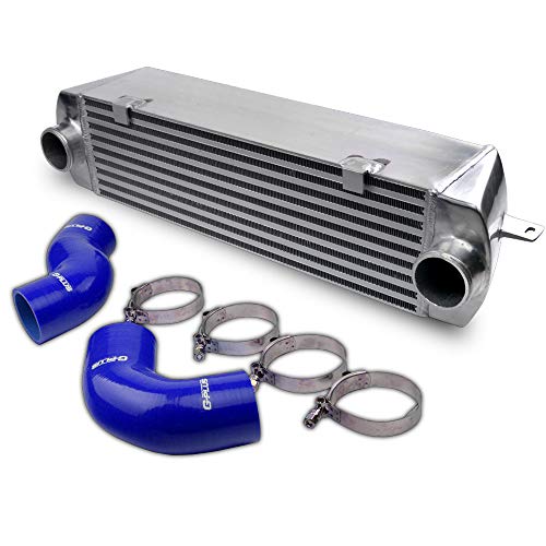 New Intercooler Replacement For BMW 135 135i 335 335i E90 E92 N54 2006-2010 Twin Turbo Aluminum High Performance Intercooler With Blue Intercopoler Pipe Hose Kit