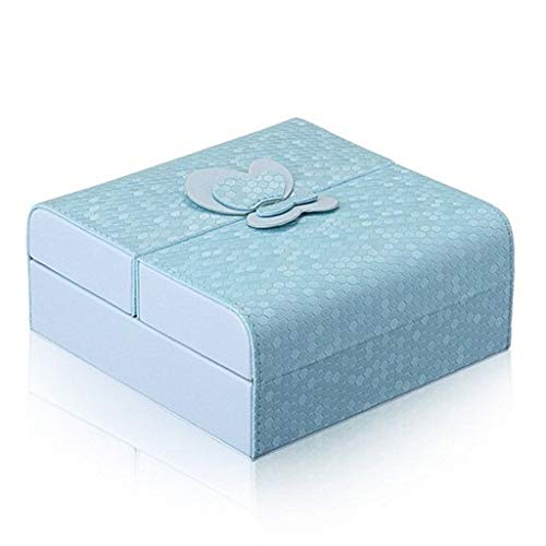 QVIVI Schmuckkästen, Große Kapazität PU Leder Schmuckkästchen Kreative Mode Ohrringe Halskette Ringe Schmuckaufbewahrung, Frauen Mädchen Cover