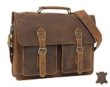 Gusti Fahrradtasche Leder- Marc Umhängetasche Riementasche...