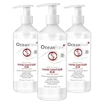 80% Alcohol Hand Sanitiser Liquid Rub - 3x 500ml Pump Bottle - Certified Surgical/Medical Grade - Made in the UK (Pack of 3)