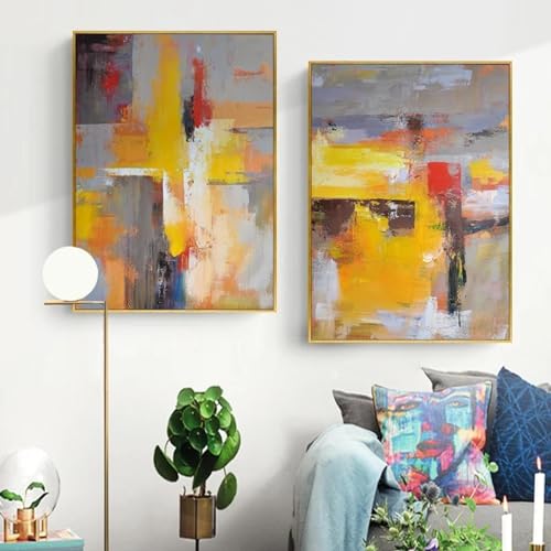 Peinture murale contemporaine sur toile abstraite haut de gamme de format 80x100 cm