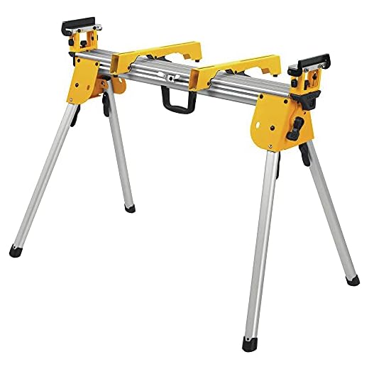 DEWALT Miter Saw Stand, Collapsible and Portable, 40” Beam, Extends up to 10 ft, Holds up to 500 lbs (DWX724),Silver