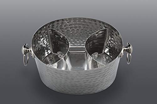 Chic Chill 2-Bottle Wine Chiller Ice Bucket | Keeps Bottles Cold Without Touching Ice | Handcrafted Artisan Design | Patented Technology | Stainless Steel