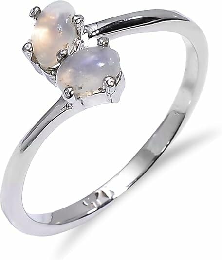 HIMALYA QUARTZ Anillo de compromiso para mujer, anillo de plata esterlina, anillo solitario para hombre con ópalo etíope, anillo hecho a mano R003