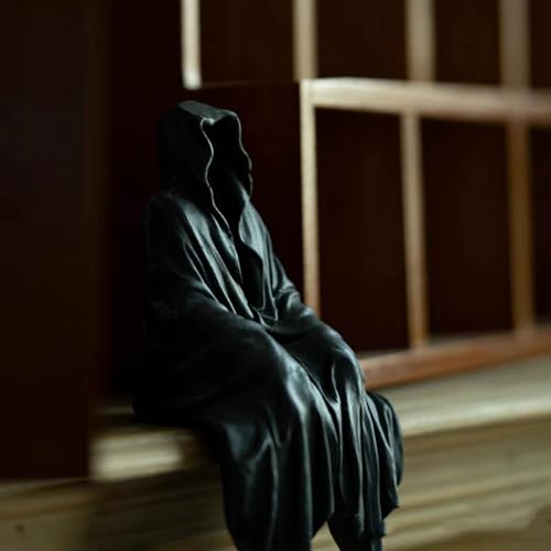 Estatua Grim Reaper para decoración de Halloween miniatura 5