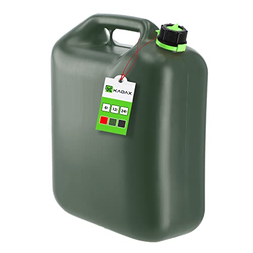 KADAX bidon de carburant en plastique, entonnoir, rechange, réserve (24 l, vert)