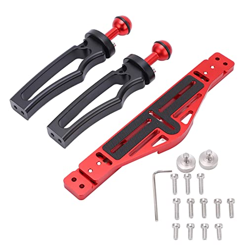 Dual Handle Tray Stabilizer, Rig Diving Underwater Camera Housing Case Tray Mount Stabilizer Tray Bracket for Snorkeling, Scuba Diving