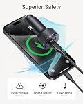 USB-C Car Charger for iPhone 16, 167.5W Max 3-Port Type-C Fast Charging Cigarette Lighter,Charger Adapter for iPhone 16/15/14/13,Samsung S24/S23/S22,Pixel,iPad Air,AirPods,Android