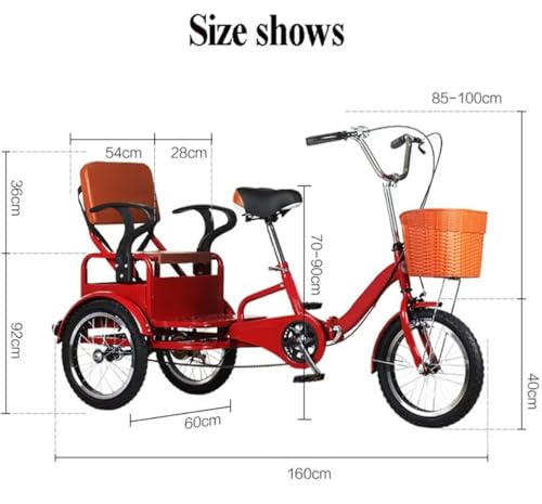 Triciclo Plegable para Adultos, 16 Pulgadas, con Asiento Trasero miniatura 7