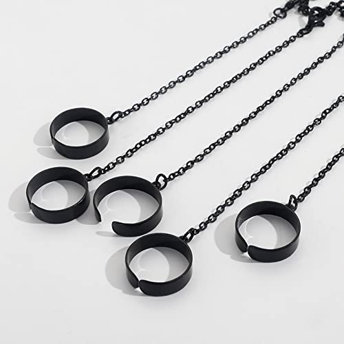 Punk Finger Ring Bracelet Hand Chain Layered Tassel Adjustable Open Ring Bracelet Slave Hand Harness Finger Chain Bracelets Jewelry for Women3