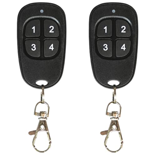 PATABIT 2 x télécommande portail universelle | télécommande universelle portail 4 canaux 433 mHz | Copier toutes les commandes d'origine à code fixe Fréquence 433,92 mHz | Non Copie Rollin Code