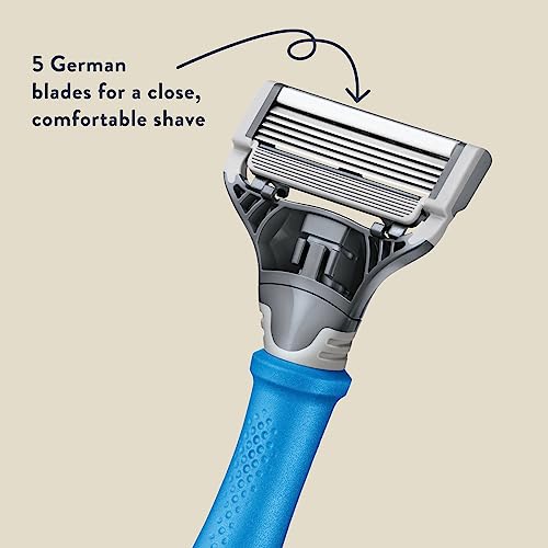 Harry's Men's Razor Set, Razor + 5 Razor Blades + Shaving Cream, Harry's Razor Blade Refills use 5 Blade Design for Smoother Shaving, Travel Size Men's Shave Cream Formulated with Aloe - Image 3