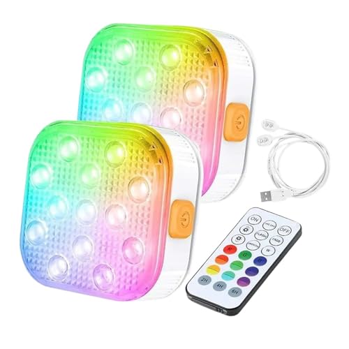 Luces subacuáticas IP68 sin cables para renovar piscina con LED sumergibles RGB
