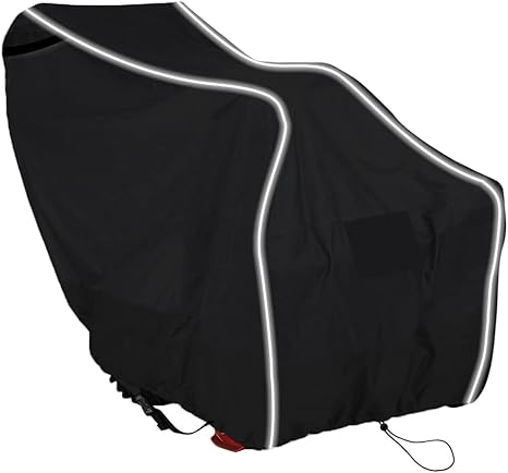 Review zenicham Heavy-Duty 600D Solution-Dyed Snow Blower Covers, Waterproof, Dust Snow Proof,UV-Proof Snowblower Cover Universal Fit，Snow Thrower Cover with Reflective Strips (50″ L x 33″ W x 40″ H)