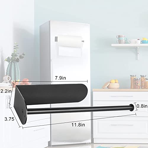 Kitchen Magnetic Stainless Steel Paper Towel Holder For Refrigerator, Grill, Toolbox (Magnetic-30Cm-Black-B) #TOP6