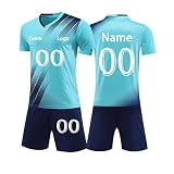 Maillot de Foot Personnalisé Enfant, Maillot de Foot Personnalisable avec Nom Numéro Logo,...