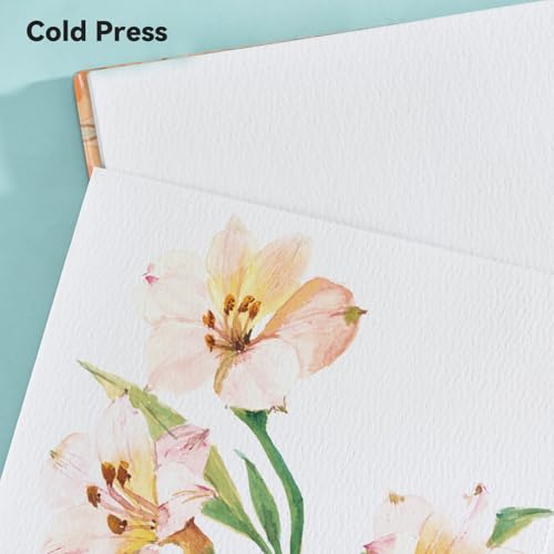 Arrtx Square Watercolor Paper Sketchbook, 7.09x7.09'', 140 LB, 300 GSM, 100% Cotton Paper, Cold Press, 24 Sheets, Hardcover Watercolor Journal for Use As Travel Notebook for Artists Adults Students image 11