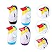 Toddmomy 4pcs Lovely Penguin Tumbler Toy Inflation Tumbler for Christmas Home Decor